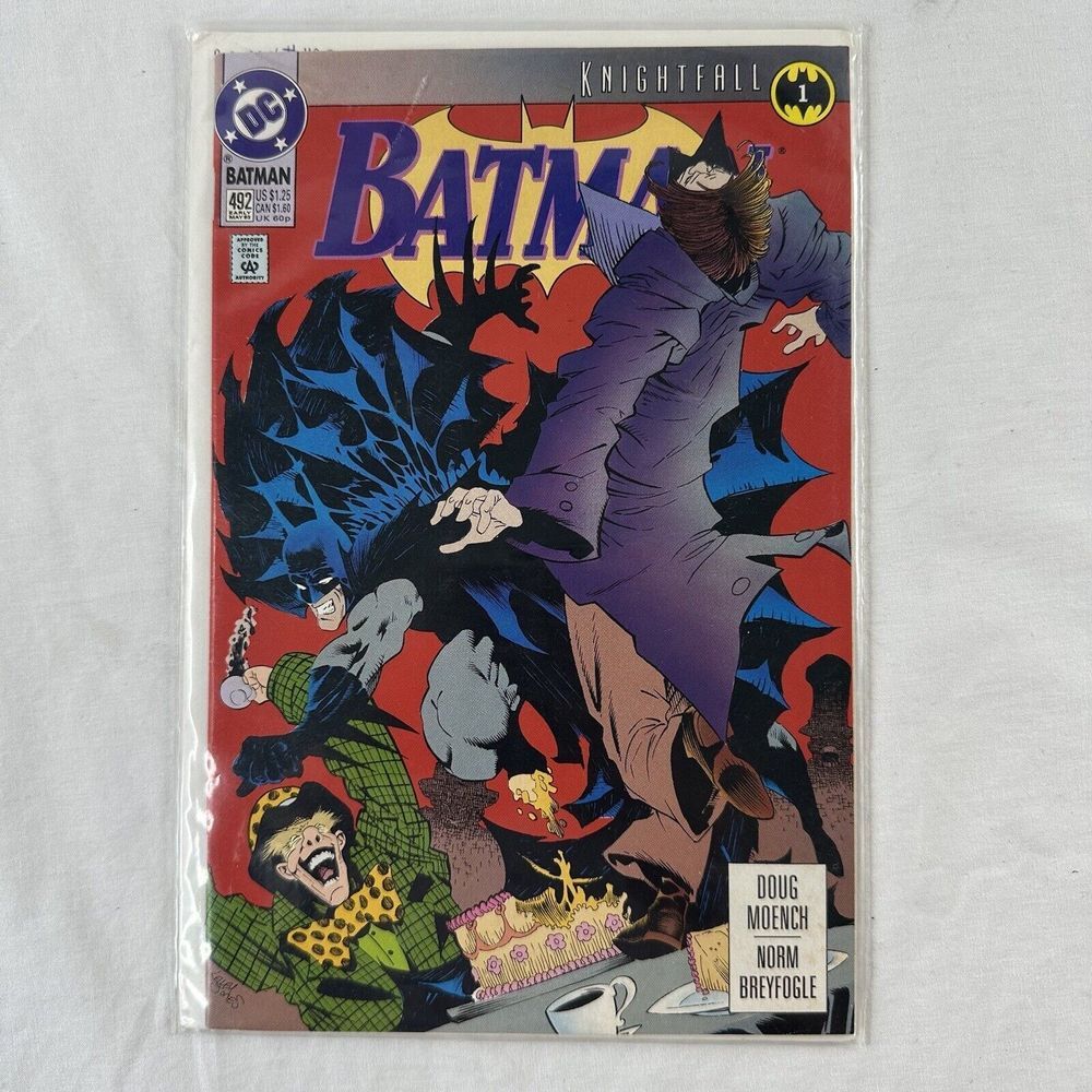 Batman #492 - Knightfall #1 Begins, Bane Appearance First In Series Vintage 1993 - Picture 2 of 8